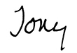 Tony's signature
